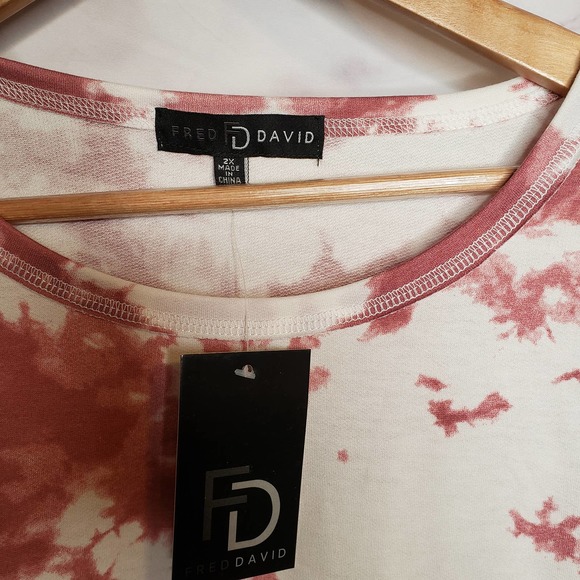 FRED DAVID tie dyed pullover sweater 2X - Picture 3 of 10